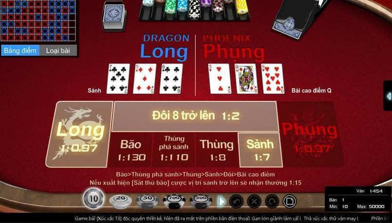 Cách vận hành game bài Long Phụng Ku11